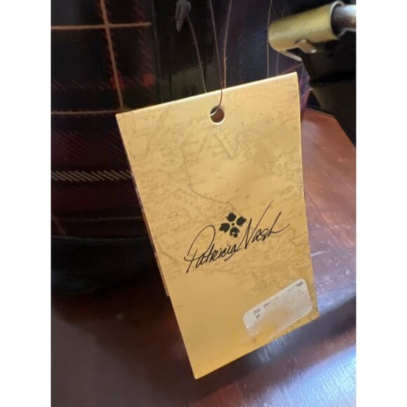 Patricia Nash Tartan Melrose Leather Bucket Bag Purse Plaid Key Fob NWT - Picture 8 of 9